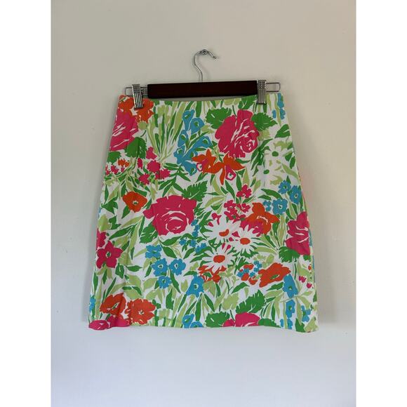 Lauren Ralph Lauren skirt womens size 4 floral print classic stretchy - Picture 1 of 7